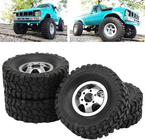 إطارات وعجلات سيارة RC، جزء ترقية RCCar لمحور العجلات من سبائك الألومنيوم 4WD لـ WPL C14 C24 B14 B24 B16 B36 1/16 RCCar (فضي) in Saudi Arabia