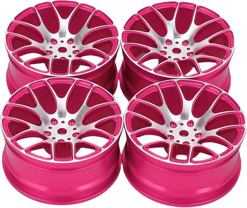 SUNGOOYUE 4 قطع من سبائك الألومنيوم RC محاور العجلات لسيارات 1/12 مقياس MN128 MN86 G500 RC تعزيز الاستقرار على الطرق الوعرة على الطريق ترقيات السيارة للتحكم عن بعد (وردي) in Kuwait