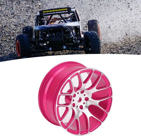 SUNGOOYUE 4 قطع من سبائك الألومنيوم RC محاور العجلات لسيارات 1/12 مقياس MN128 MN86 G500 RC تعزيز الاستقرار على الطرق الوعرة على الطريق ترقيات السيارة للتحكم عن بعد (وردي) in Kuwait