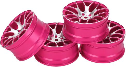 SUNGOOYUE 4 قطع من سبائك الألومنيوم RC محاور العجلات لسيارات 1/12 مقياس MN128 MN86 G500 RC تعزيز الاستقرار على الطرق الوعرة على الطريق ترقيات السيارة للتحكم عن بعد (وردي) in Kuwait