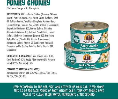 Weruva Classic Cat Food, Mack & Jack with Mackerel & Grilled Skipjack, 5.5oz Can (Pack of 24) in Kuwait