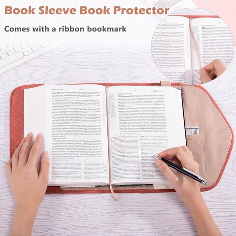 Reusable Book Cover with Magnet Closure - Adjustable Book Sleeve for Book Lovers Gift - Book Protector for Paperback -Book Covers for Hardcover - Book Pouch - Book Carrier in Kuwait