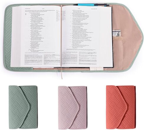 Reusable Book Cover with Magnet Closure - Adjustable Book Sleeve for Book Lovers Gift - Book Protector for Paperback -Book Covers for Hardcover - Book Pouch - Book Carrier in Kuwait