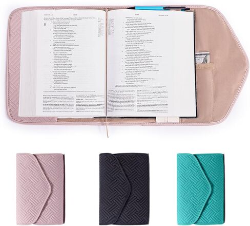 Reusable Book Cover with Magnet Closure - Adjustable Book Sleeve for Book Lovers Gift - Book Protector for Paperback -Book Covers for Hardcover - Book Pouch - Book Carrier in Kuwait
