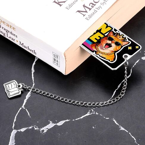 Fantasy Donut Cat Bookmark for Women, Funny Book Marks for Kids, Christmas Cat Stocking Stuffers for Women Girl, Princess Cats Book Merch for Fantasy Books Lovers, White Elephant Gifts for Coworkers in Saudi Arabia