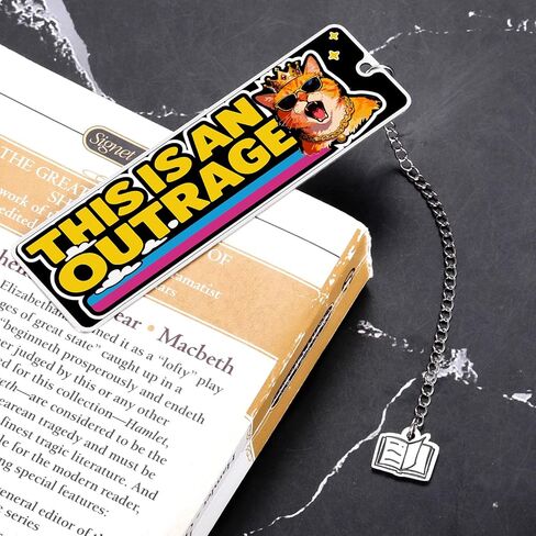 Fantasy Donut Cat Bookmark for Women, Funny Book Marks for Kids, Christmas Cat Stocking Stuffers for Women Girl, Princess Cats Book Merch for Fantasy Books Lovers, White Elephant Gifts for Coworkers in Saudi Arabia