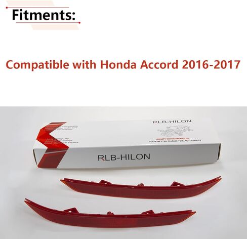 RLB-HILON زوج واحد من عاكس المصد الخلفي متوافق مع Honda Accord 2016 2017 Year، لجانب السائق والراكب in Saudi Arabia