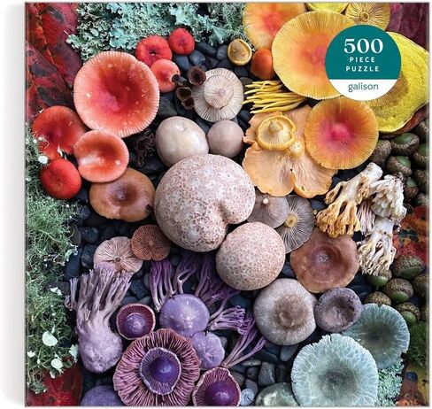 Galison World of Mushrooms – 1000 Piece Jigsaw Puzzle Featuring Beautiful Painted Artwork of A Mushroom and Fungi Collection in Saudi Arabia