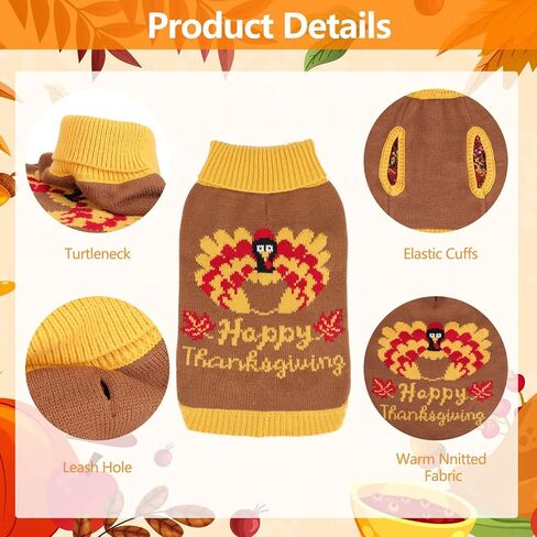 الشكر محبوك الكلب الياقة المدورة سترة الكلب البلوزات تركيا الدافئة السترة بلا أكمام مع ثقب المقود لجرو هزلي يوركشاير تشيهواهوا الصلصال (L) in Kuwait