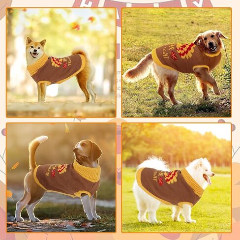 الشكر محبوك الكلب الياقة المدورة سترة الكلب البلوزات تركيا الدافئة السترة بلا أكمام مع ثقب المقود لجرو هزلي يوركشاير تشيهواهوا الصلصال (L) in Kuwait