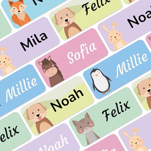 ملصقات أسماء مخصصة للأطفال (120)، ملصقات مخصصة للرعاية النهارية - ملصقات اسم مقاومة للماء للملابس والزجاجات واللوازم المدرسية الأخرى (1.2 بوصة × 0.5 بوصة) - البحر in Kuwait