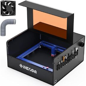 JICCODA Laser Engraver Enclosure,Large Size Fireproof and Dustproof Smoke Laser Cutter Machine Protective Cover with Vent,Isolates Fumes and Odors, Protects Eyes,28.3x27.6x14 INCH Accessories in Saudi Arabia