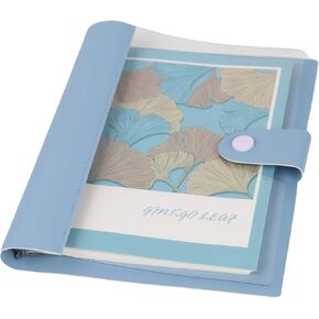 Koqye A5 Refillable Planner Binder Notebook 8 Ring, Green Faux Leather Clear Cover with 20-Hole 60 Sheets Lined Paper, Aesthetic Loose Leaf Binder for Budget, Journal in Kuwait