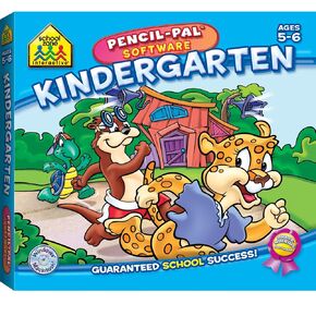 School Zone - Kindergarten Pencil-Pal Software - Ages 5 to 6, CD-Rom, Math, Reading, Letters, Numbers, Patterns, Puzzles, Sequencing, Rhyming, and More in Kuwait