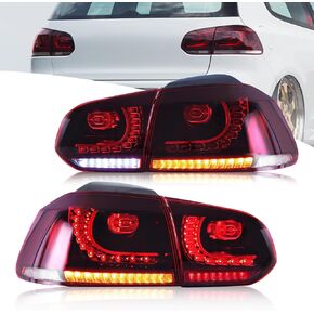 VLAND Tail Lights for Golf 6 Golf MK6 TSI TDI R GTI 2010-2014, Rear Lights Assembly with Sequential Turn Signals, 1 Pair (Smoked) in Saudi Arabia
