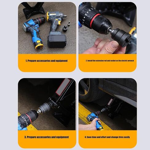 Auto Jack Power Socket Adapter for Scissor Jacks, Compact & Portable Car Lift Accessory with Anti-Slip Design, 150g, Fit Workshop & Garage for RV, Trailer, Car Maintenance in Saudi Arabia