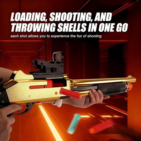 30 in Realistic Toy Foam Blaster Play Set, Shell Ejecting Soft Darts Blaster for Ages 14+ Years Old, Indoor Outdoor Gifts for Christmas Birthday in Saudi Arabia