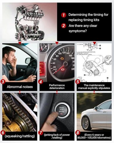 AT4Z-6306-A مجموعة سلسلة التوقيت مع مضخة مياه تناسب Edge Flex Fusion Taurus 3.5L، تناسب Lincoln MKS MKT MKX MAZ 3.5L، تناسب Mazda-da6 CX-9 3.7L استبدال مباشر رقم OE 7T4Z-6256-A in Kuwait