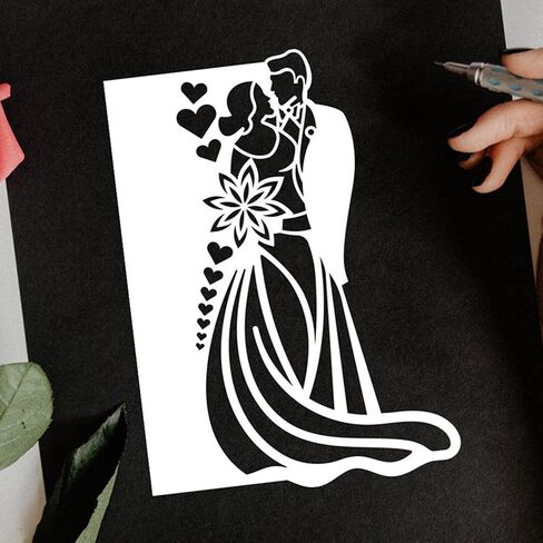 hinana Love Couple Border Metal Die Cuts,Love Heart Couple Frame Wedding Cutting Dies Cut Stencils for DIY Scrapbooking Photo Decorative Embossing Paper Dies for Scrapbooking Card Making in Saudi Arabia
