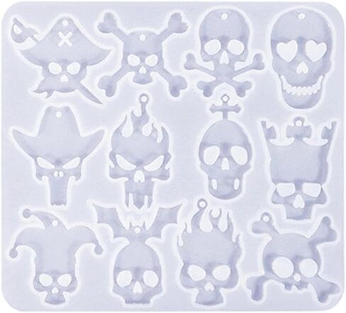 1Pc Halloween Silicone Mold Ghost and Skull Silicone Key Ring Mold DIY Handmade Earring Keychain Ornaments in Saudi Arabia