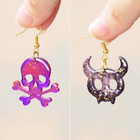 1Pc Halloween Silicone Mold Ghost and Skull Silicone Key Ring Mold DIY Handmade Earring Keychain Ornaments in Saudi Arabia