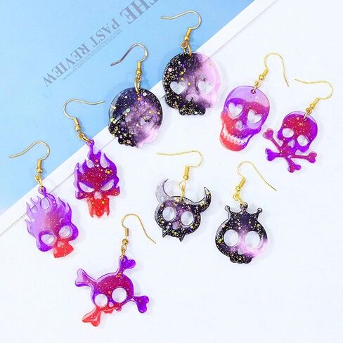 1Pc Halloween Silicone Mold Ghost and Skull Silicone Key Ring Mold DIY Handmade Earring Keychain Ornaments in Saudi Arabia