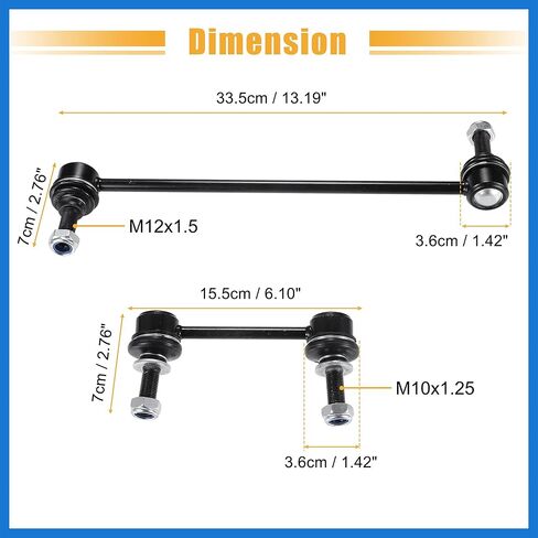 4pcs Front Rear Sway Bar Links Stabilizer End Link Suspension Kit for Ford Edge Fusion 2013-2018 for Lincoln MKX MKZ 2016-2018 No.K750740/K750744 Auto Accessories in Saudi Arabia