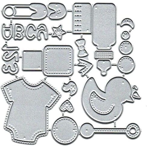 Baby Duck Clothes Frame Metal Die Cuts Dies Stencil, Frame Cutting Dies Cut Stencils DIY Scrapbooking Cards Photo Album Craft Decorative Embossing Paper Dies for Album Card Scrapbooking Making in Saudi Arabia