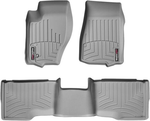 بطانات أرضية مخصصة من Weathertech لسيارة جيب كوماندر، جراند شيروكي، الصف الأول والثاني (44013-1-2)، أسود in Kuwait