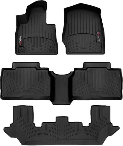 بطانات أرضية مخصصة من Weathertech لسيارة Ford Explorer، Explorer Hybrid، Explorer ST - مجموعة كاملة (4417161-441575-2-4)، أسود in Kuwait