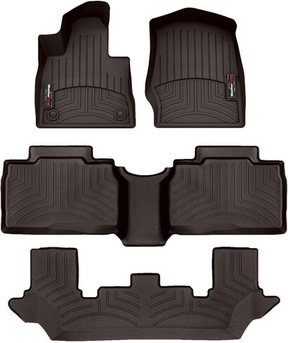 بطانات أرضية مخصصة من Weathertech لسيارة Ford Explorer، Explorer Hybrid، Explorer ST - مجموعة كاملة (4417161-441575-2-4)، أسود in Kuwait