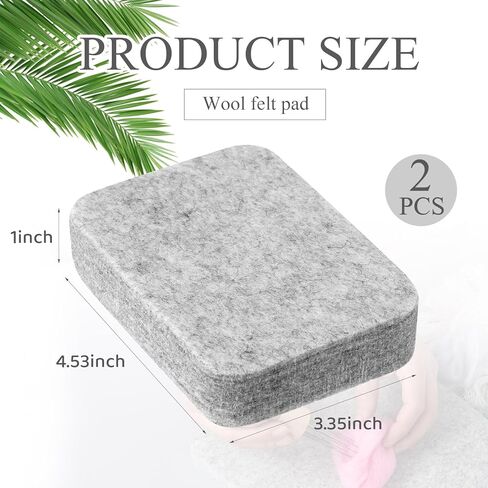 Amylove 2 Pcs Needle Felting Pad Natural Wool Needled Felting Mat Thick and Firm Needle Felting Base Felting Block for Precision Felting (5 x 6 x 1 Inch) in Kuwait