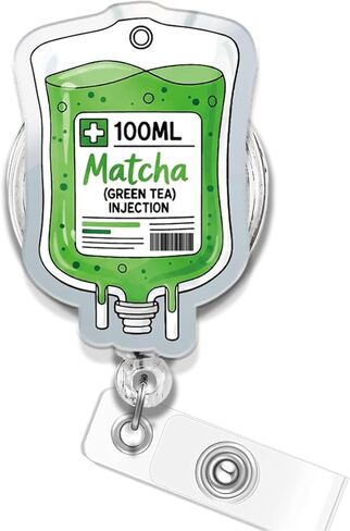 Funny Nurse Badge Reel, Cute Nurse Caffeine ID Badge Holder Retractable Accessories Clip for Nursing Doctor Student Teacher Healthcare Medical Work Assistant in Saudi Arabia