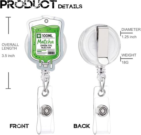 Funny Nurse Badge Reel, Cute Nurse Caffeine ID Badge Holder Retractable Accessories Clip for Nursing Doctor Student Teacher Healthcare Medical Work Assistant in Saudi Arabia