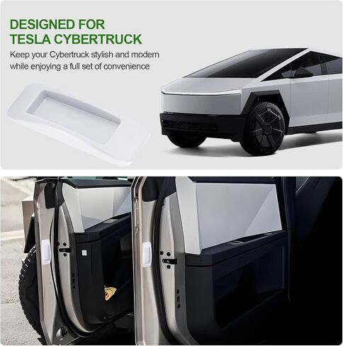 4 Pack Self-Adhesive Door Handles Compatible with Tesla Cybertruck, Cybertruck Accessories(Black) in Saudi Arabia