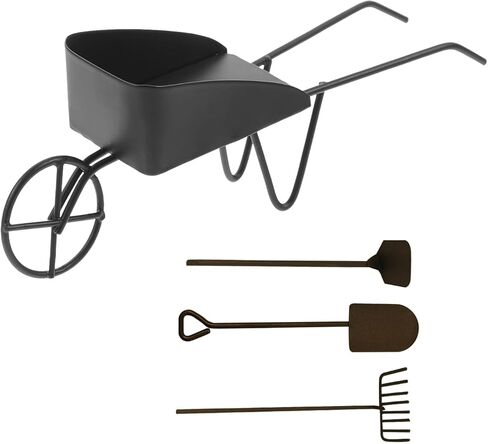 Miniature Gardening Tools Dollhouse Miniature Gardening Accessories (Black) in Saudi Arabia