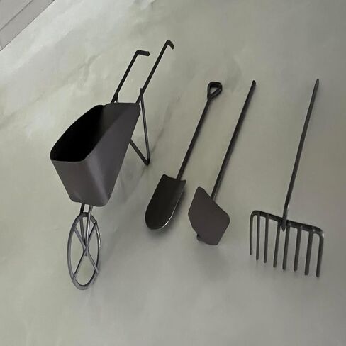 Miniature Gardening Tools Dollhouse Miniature Gardening Accessories (Black) in Saudi Arabia