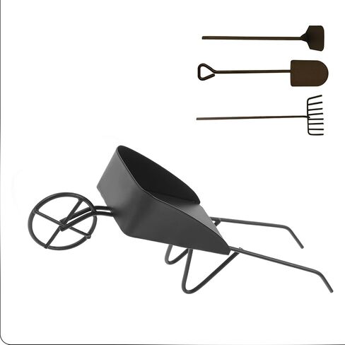 Miniature Gardening Tools Dollhouse Miniature Gardening Accessories (Black) in Saudi Arabia
