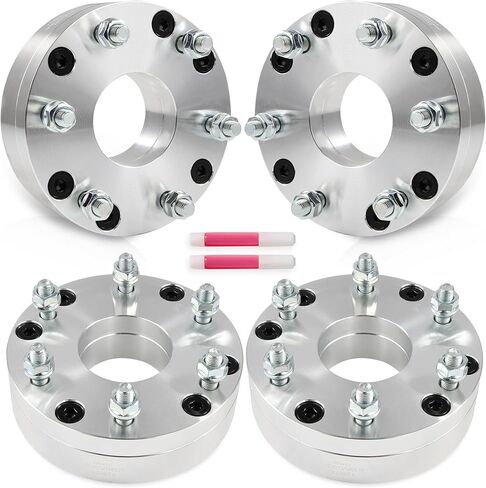 SCITOO 4 قطع محولات عجلة 2 بوصة 5x4.75 إلى 6x5.5 تتحمل 70.5 مم ترصيع 12x1.5 5 محولات فواصل عجلة العروة تناسب شيفروليه كامارو كورفيت S10 S10 بليزر لجي إم سي جيمي S15 سونوما لبويك in Saudi Arabia