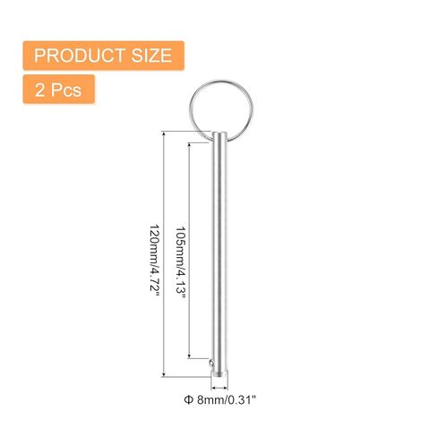 uxcell 4Pcs 6.3mmx59mm Quick Release Pins, 316 Stainless Steel Marine Hardware for Marine Mountain Seat, Ship Outfitting, Shipbuilding, Silver in Saudi Arabia