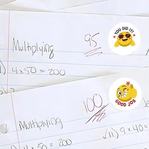 500Pcs Expressive Face Stickers Bulk Pack Teacher Reward Stickers for Classroom Incentive Sealing Labels Cute Cartoon Decor Non-Adhesive Paper in Saudi Arabia