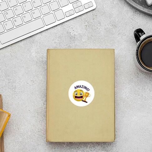 500Pcs Expressive Face Stickers Bulk Pack Teacher Reward Stickers for Classroom Incentive Sealing Labels Cute Cartoon Decor Non-Adhesive Paper in Saudi Arabia