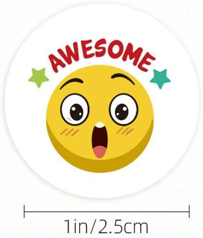500Pcs Expressive Face Stickers Bulk Pack Teacher Reward Stickers for Classroom Incentive Sealing Labels Cute Cartoon Decor Non-Adhesive Paper in Saudi Arabia