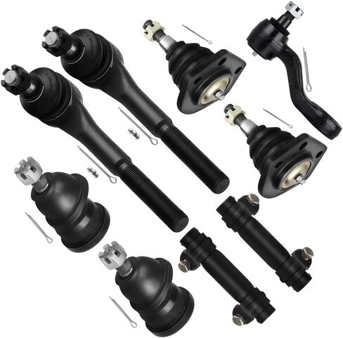 9pc Set Front Suspension Kit Outer Tie Rod End Adjusting Sleeve Lower Upper Ball Joint Pitman Arm Replacement for 1973-1974 For Chevy Blazer RWD 1979-1986 For Gmc C1500 in Saudi Arabia