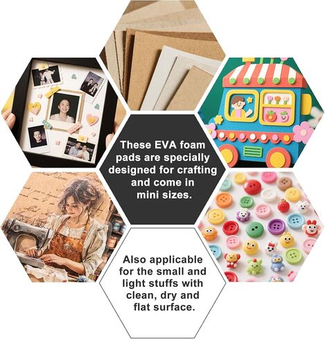 2126pcs 2mm Thick Double-Sided Foam Stickers - Adhesive Mounting Dots in Mini Sizes 5/8/10mm, Soft White EVA Foam Pads for 3D Layering in Scrapbooking, Journaling, Planner, Crafts & Card Making (Jane) in Saudi Arabia