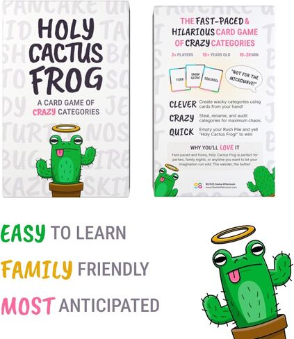 Holy Cactus Frog - A Card Game of Crazy Categories for 3+ Players, Ages 10+, 360 Unique Cards in Saudi Arabia