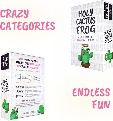 Holy Cactus Frog - A Card Game of Crazy Categories for 3+ Players, Ages 10+, 360 Unique Cards in Saudi Arabia