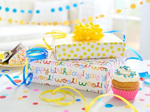 American Greetings 40 قدم مربع ورق تغليف قابل للعكس لعيد الميلاد، صممه كيت سميث (لفة واحدة، 30 بوصة × 192 بوصة) in Kuwait