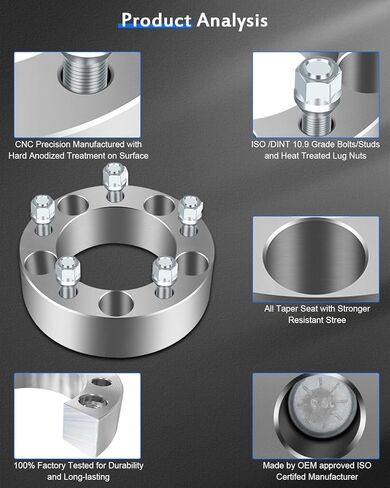 ECCPP 4 قطع 2 بوصة 50 مم فواصل العجلات 5x5.5 إلى 5x5.5 5x139.7 إلى 5x139.7 108 مم CB 9/16" 5 العروة تناسب 2005-2010 لدودج داكوتا| 2004-2010 لدودج دورانجو| 1994-2010 لرام 1500 in Saudi Arabia