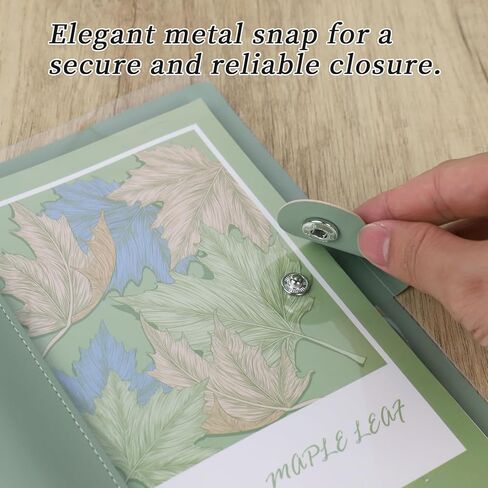 Koqye A5 Refillable Planner Binder Notebook 8 Ring, Green Faux Leather Clear Cover with 20-Hole 60 Sheets Lined Paper, Aesthetic Loose Leaf Binder for Budget, Journal in Kuwait